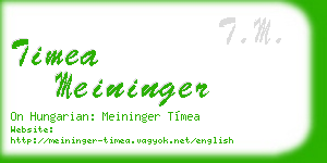 timea meininger business card